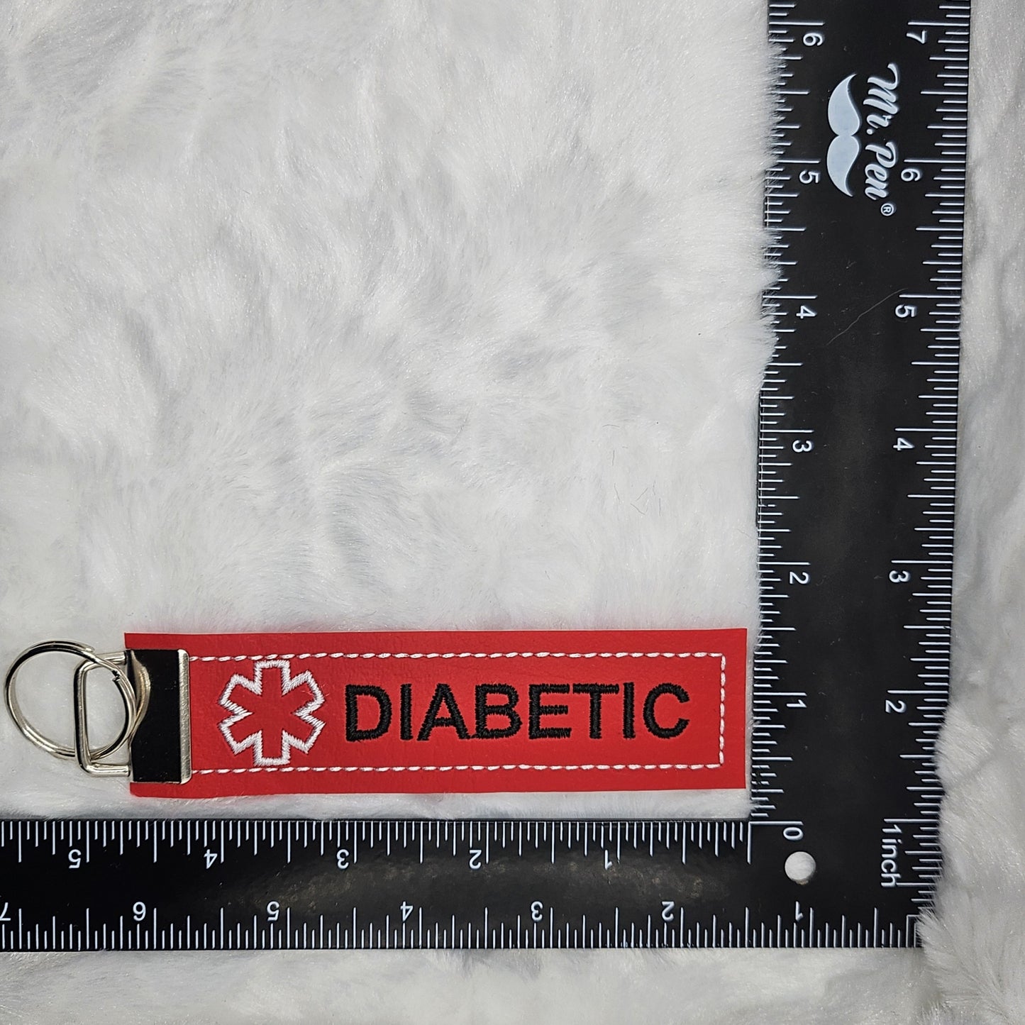 Diabetic Medical Alert Keychain Tag