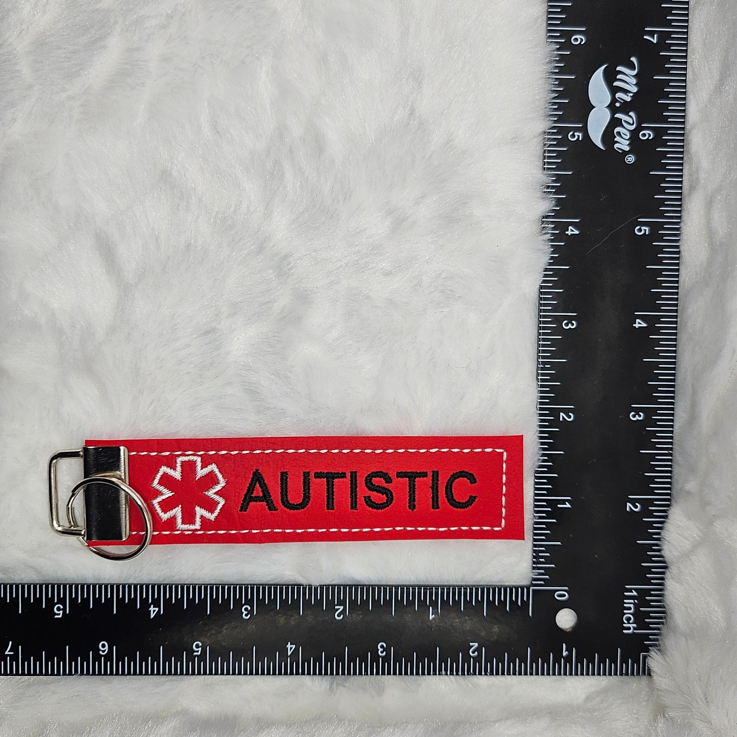 Autistic Medical Alert Keychain Tag