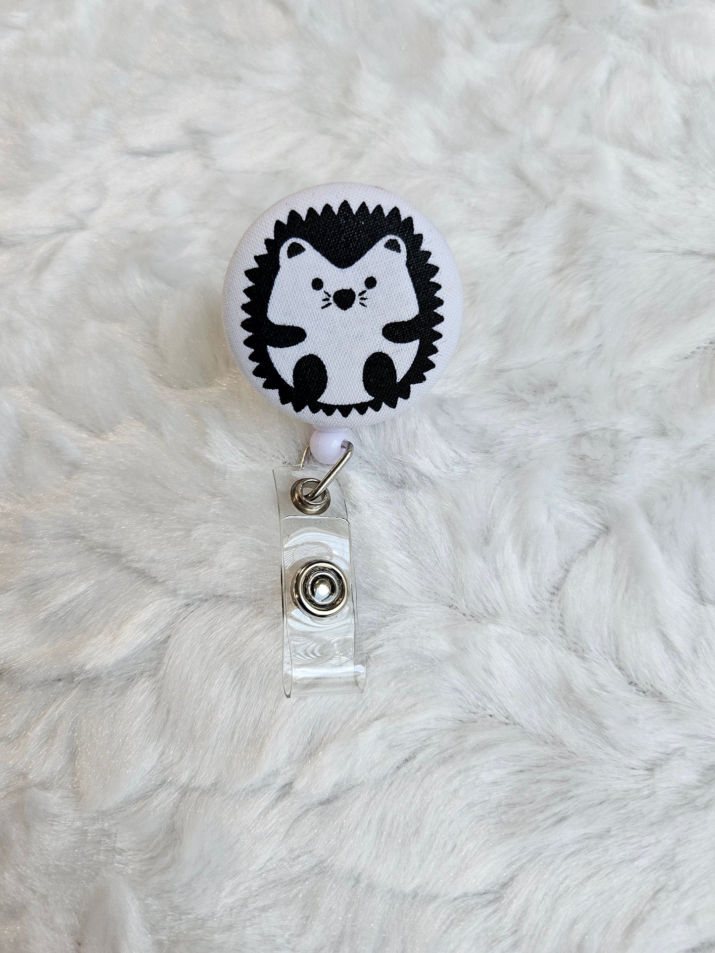 Hedgehog Fabric Covered Button